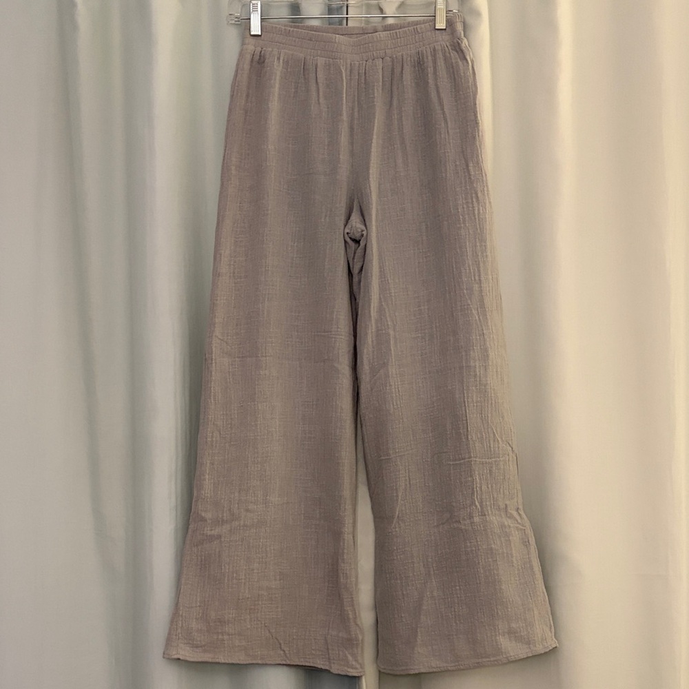 Sadie & Sage Casual Gray Mint Wide-Leg Lined Pants, size small‎